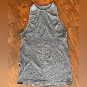 Lululemon Athletica Swiftly Tech Charcoal Grey High Neck Racerback Tank Top 4